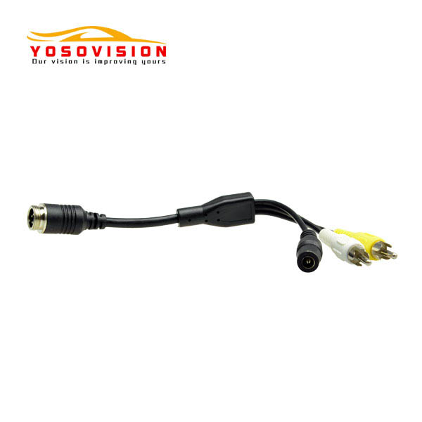 4Pin male to yellow RCA male & white RCA male & DC female adapter cable YS-AD05